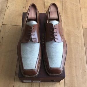 Mezlan Two Tone Spectator Slip On Shoes